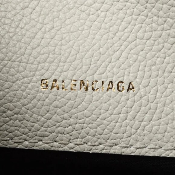 Balenciaga White Lambskin Leather Bazar Extra Extra Small Shopping Tote Bag - Picture 8 of 10